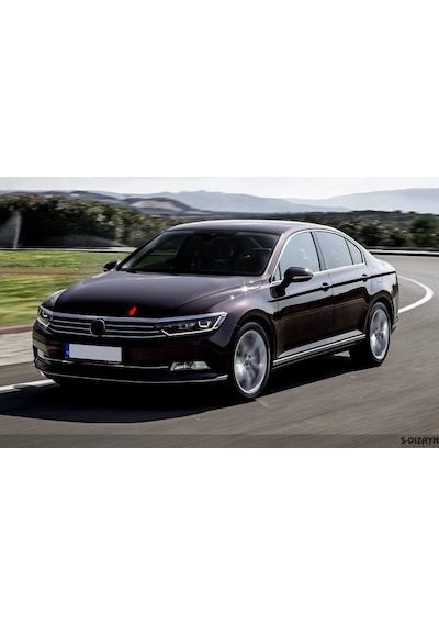 S-Dizayn  Volkswagen Passat B8 Krom Far Üzeri Çıta Seti 3 Parça 2015 Üzeri