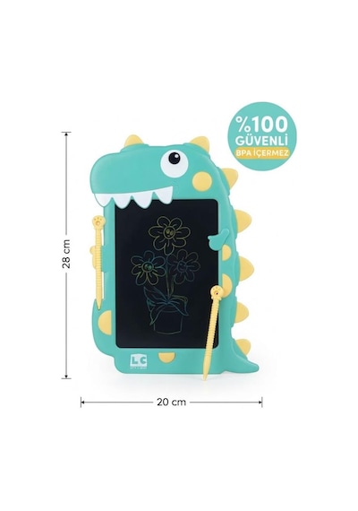 Dinazor Lcd Dijital 8.5 İnç Gelişime Yardımcı Kilitlenebilir Kolay Yazma Oyuncak Çizim Tableti