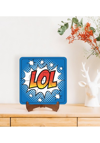 Bk Gift Pop Art Tasarımlı Ahşap Standlı Puzzle Çerçeve-14