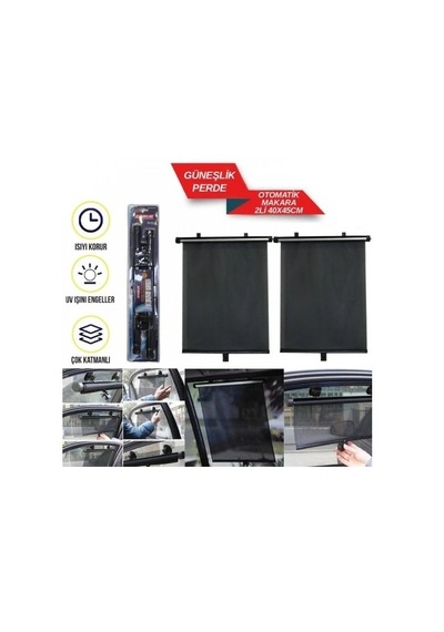 Perde Otomatik Makaralı Yan Cam 2li 1