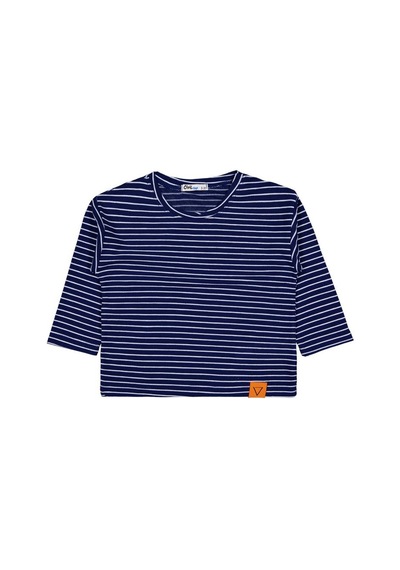 Civil Boys Yatay Çizgili 2-5 Yaş Sweatshirt - Lacivert