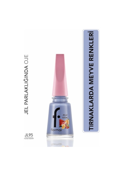 Flormar Juicy Fruits Jelly Look Yüksek Pigmentli & Parlak Bitişli Jel Görünümlü Oje Jl95 Honey Berry
