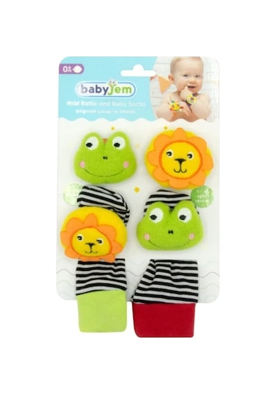 Babyjem Sevimli Arkadaşlarım Çorap Ve Bileklik Aslan & Kurbağa