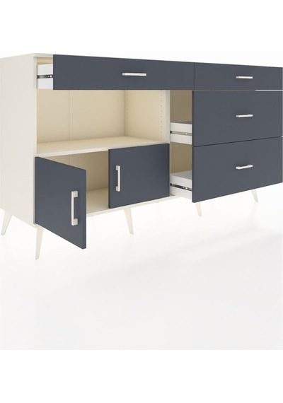 Hyperion Konsol Tek Raflı 4 Çekmeceli 2 Kapaklı 176x44x99 Aytaşı- Aytaşı-antrasit Hyperion Konsol Tek Raflı 4 Çekmeceli 2 Kapaklı 176x44x99 Aytaşı- Aytaşı-antrasit