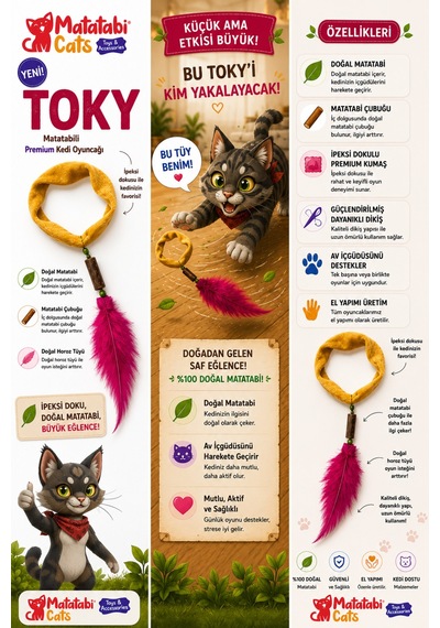 Matatabi Cats Toky Peluş Matatabili Kedi Oyuncağı 12 Cm