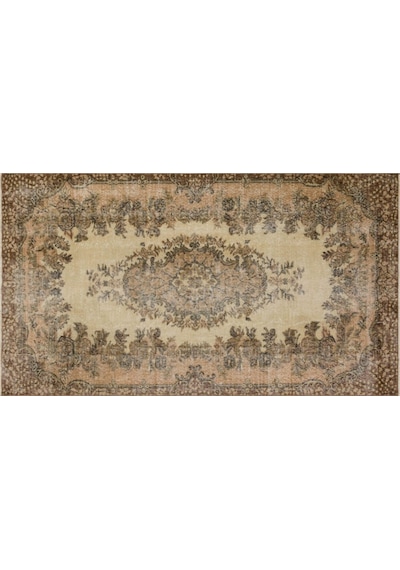 Özel Vintage Eskitme El Dokuma Göbekli Halı 165 X 280