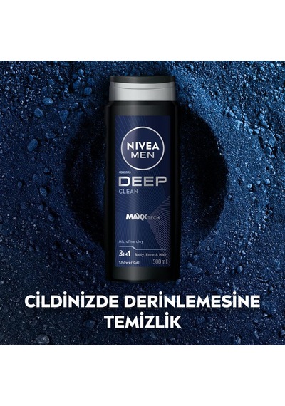 Men Erkek Deep Dimension Duş Jeli 500ml Ve Roll-on Deodorant Derma Control Clinical 50ml,ter Koruma Diğer