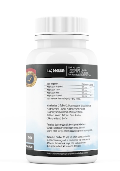 Flx Magnesium Bisglisinat Malat Taurat Glukonat 90 Tablet
