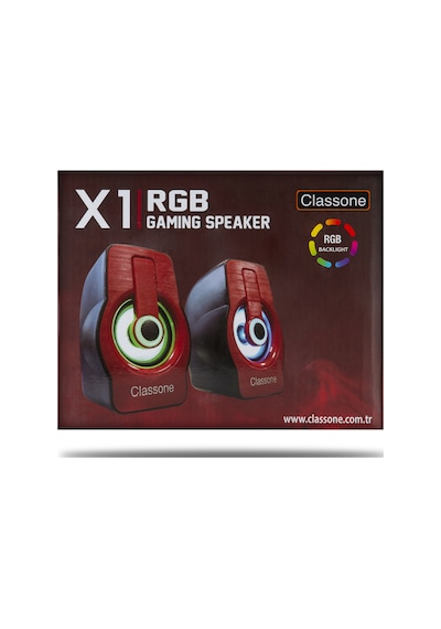 Classone X1 Red Gaming Hoparlör - Kırmızı