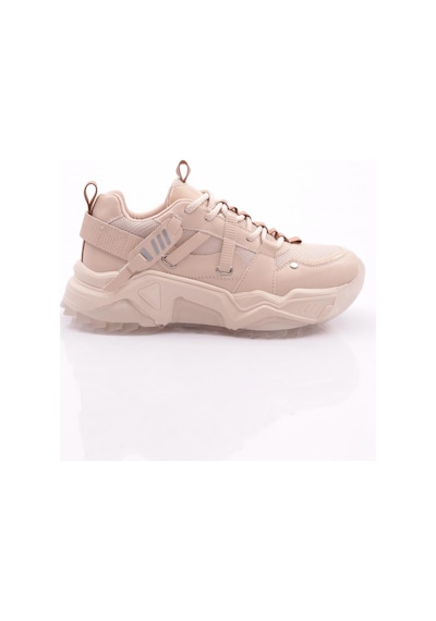 Dgn 65160 Kadin Bağcikli Sneaker Ayakkabi 65160-2027-R12615 Bej - Pudra