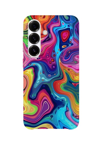 Samsung Galaxy S25 Uyumlu Baskılı Şeffaf Telefon Kılıfı Koleksiyon: Colorwave Flux 10