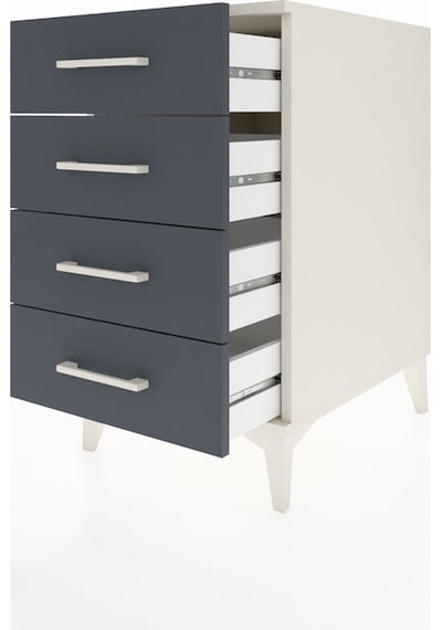 Kronos Komodin 4 Çekmeceli 44x59x80 Aytaşı-antrasit Aytaşı