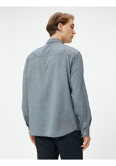 Koton Slim Fit Gömlek Uzun Kollu Klasik Yaka Düğmeli Lacivert 4sam60156hw Lacivert Koton Slim Fit Gömlek Uzun Kollu Klasik Yaka Düğmeli Lacivert 4sam60156hw Lacivert