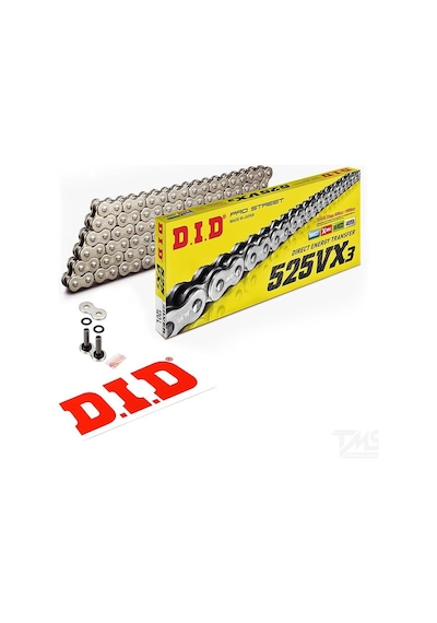 Did 525-120Vx3 2009-2022 BMW S 1000 RR Uyumlu Zincir Vx3 Xring Silver