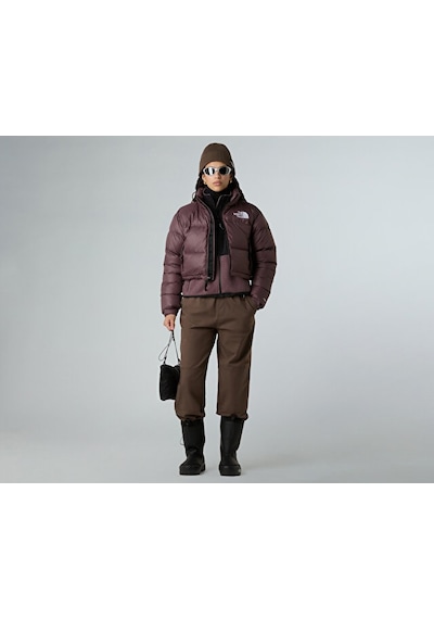 The North Face W Nuptse Short Jacket Kadın Outdoor Montu 700 Dolgu Kaz Tüyü Nf0a5ggebq71 Gri Gri