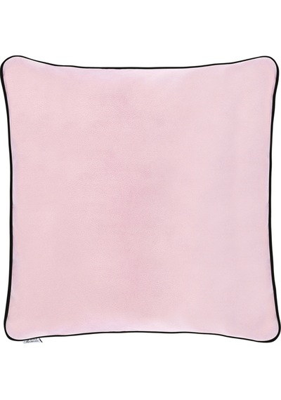 Biyeli Kırlent Yastık Kılıfı Açık Pembe 45x45