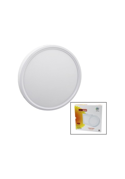 Lunaev Nisaluce Epl-24sü 24 W Beyaz Metal Kasa Sıva Üstü Yuvarlak Led Slim Panel 1680lm Beyaz 6500k Açık Bej