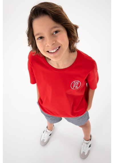 U.S. Polo Assn. Erkek Çocuk Kırmızı Oversize Bisiklet Yaka Tişört 50298981-VR030 U.S. Polo Assn. Erkek Çocuk Kırmızı Oversize Bisiklet Yaka Tişört 50298981-VR030