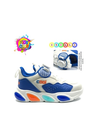 Cool Leon Akıllı Bağcıklı Işıklı Ortopedik Çocuk Spor Ayakkabı Mavi