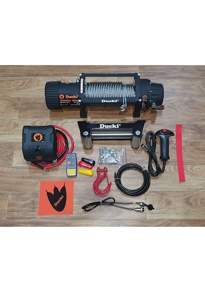 Ducki 24Volt 13000Lb 5900Kg Çelik Halatlı Vinç
