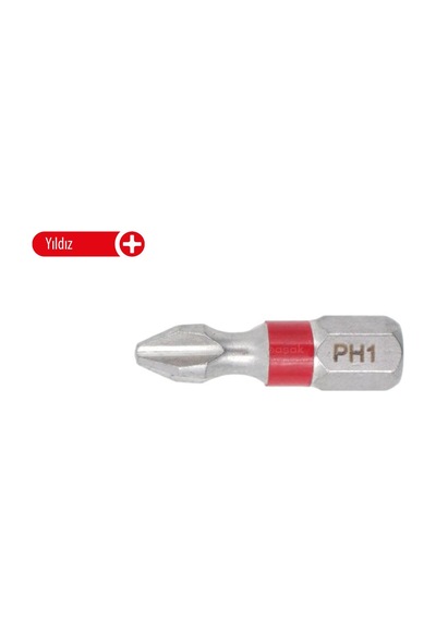 Ceta Form Ph1 X 25 Mm Yıldız Bits Uç Renk Kodlu Cb/251tc