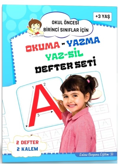 Okuma Yazma Yaz-Sil Defteri Bitmeyen Defter