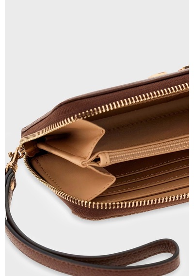 Guess Lindsey Logolu Fermuarlı Cüzdan Swsg9749146 Bayan Cüzdan Swsg97 49146 Ltl Kahve