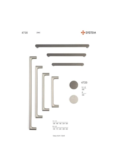 System Mobilya Kulbu Fırçalı Füme Renk 224mm Kulp Sy4730 0224 Elx1 Çok Renkli