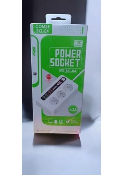 4.2a Usb'li Akıllı 3'lü Priz Zaman Ayarlı 5 Usb 2 Metre Uzatma Kablolu Diğer