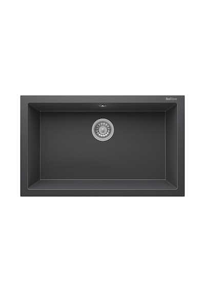 Gordion 77 K013 Granit Evye 770x475 Mm Tek Göz Mutfak Evyesi - K013 Gordion 77 Antrasit Gri