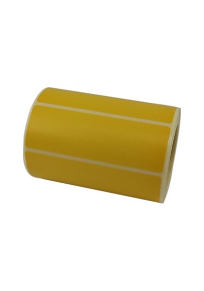 Sarı Zemin Baskılı Kuşe Etiket 100mm X 30mm Ruloda 500 Adet 40mm Kuka Çapında Barkod Yazıcı Etiketi Diğer