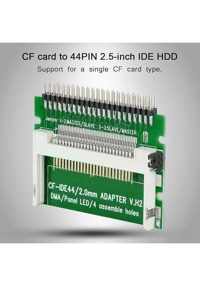 Cf-ıde44 / 2.0mm Adapter V.h2 - Compact Flash Cf - 44 Pin Ide Dönüştürücü Kartı