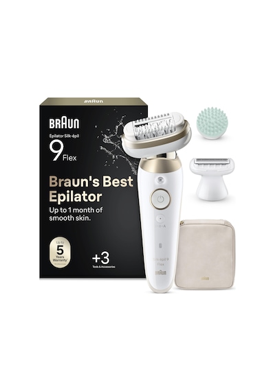 Braun Silk Épil 9 Flex Epilatör, Islak Ve Kuru, Kalıcı Pürüzsüz Cilt, 9-071 3d
