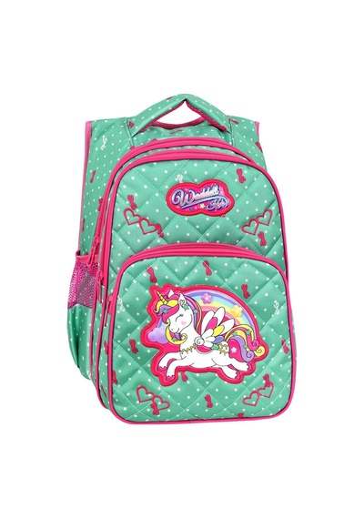 Waddell Lisansli Mint Yesili Unicorn Desenli Ilkogretim Okul Sirt Cantasi Ve Beslenme Cantasi Yeşil