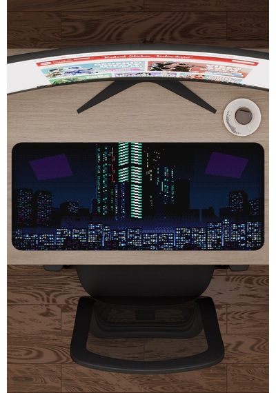 Va-11 Hall-a Kaymaz Dikişli Kauçuk Oyuncu Mousepad V5 - 70x30 Xl Gaming Mouse Pad Fare Altlığı