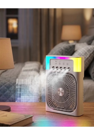 Mini Klima Fan Su Hazneli Usb Şarjlı Sessiz Masaüstü Soğutucu Mh-hs2366-0157