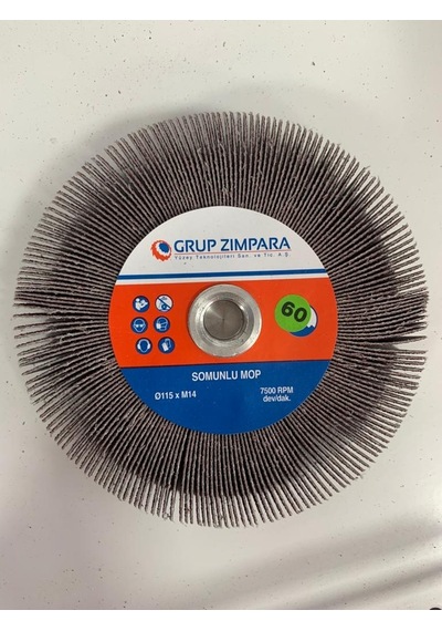 Vidalı Mop Zımpara 115X20 M14 Bağlantılı