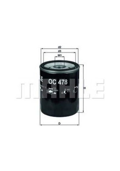 MAHLE OC478 YAĞ FİLTRESİ Corolla Uyumlu 1.6-1.8 (76-88) 1.4 (04-) - AURI