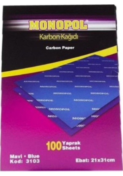 Karbon Kağıdı Mavi 21x31cm 10'lu Pkt