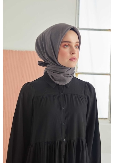 Miray Düz Pamuk Eşarp - Füme Füme