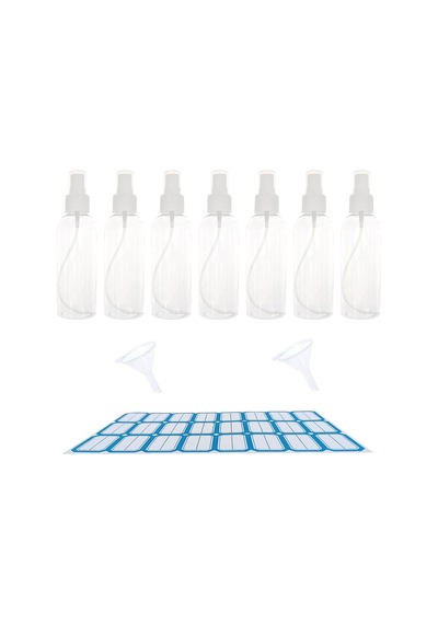 7 Püskürtme Şişesi, 100 Ml, Doldurulabilir Plastik Sprey Şişesi, Şeffaf, Boş, İnce Sis, Atomizer, Hunili Seyahat Şişesi, Makyaj, Kozmetik, Saç Temizliği İçin Etiketli 7 Püskürtme Şişesi, 100 Ml, Doldurulabilir Plastik Sprey Şişesi, Şeffaf, Boş, İnce Sis, Atomizer, Hunili Seyahat Şişesi, Makyaj, Kozmetik, Saç Temizliği İçin Etiketli