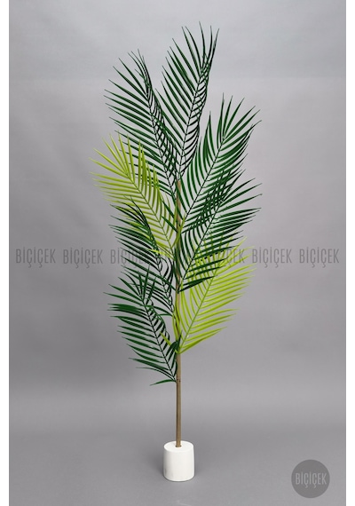 Biçiçek Yedek Areka Dalı 130cm 8 Yaprak Ve 2kg Dekorati̇f Taş