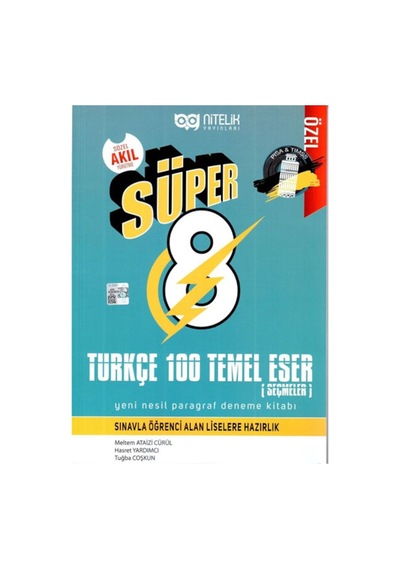 8 Sınıf Süper Türkçe 100 Temel Eser Deneme Kitabı Nitelik Yay