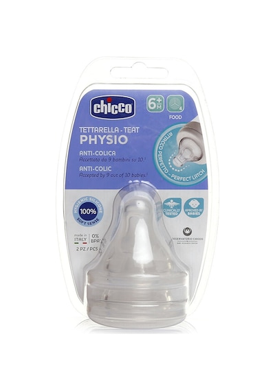 Chicco Wellbeing Biberon Emziği 6 Ay+ Mama Akışlı 2'li 2 Adet