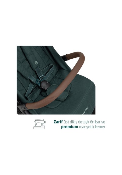 Maxi-Cosi Oslo Carbon 5,6 kg Ultra Hafif Premium Kabin Boy Bebek Arabası Twillic Green