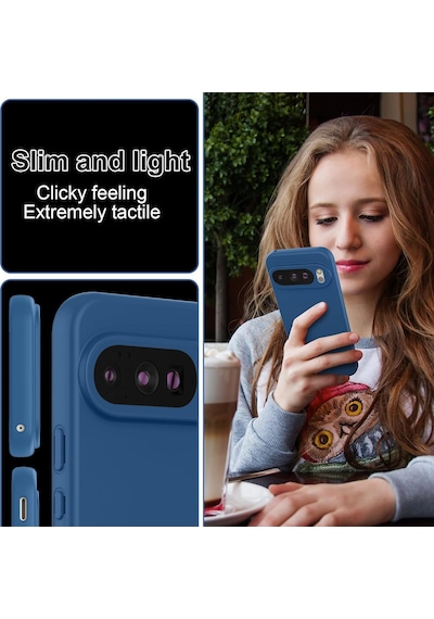 Caseonn Google Pixel 10 Pro Kılıf Kamera Korumalı Mikrofiber Astarlı Lansman Lacivert