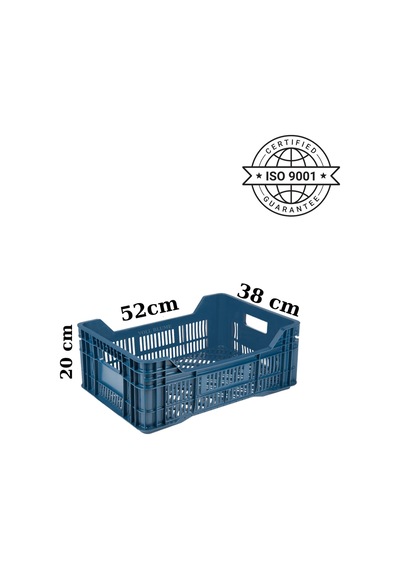 Plastik Kasa 37 X 52 X 20 Cm E-35 Plastik Teraslı Delikli Kasa