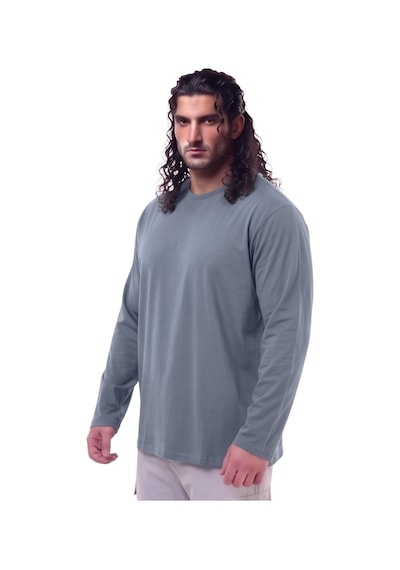 Erkek Büyük Beden 115 - 155 Kilo Arası Uygun Bedenli % 100 Pamuk Uzun Kol Bisiklet Yaka Sweatshirt Gri Erkek Büyük Beden 115 - 155 Kilo Arası Uygun Bedenli % 100 Pamuk Uzun Kol Bisiklet Yaka Sweatshirt Gri