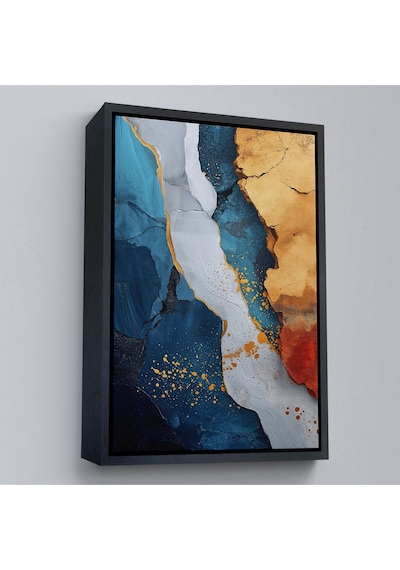Miyrem^ Canvas Serie Mermer Desenli Soyut Tablo-7576