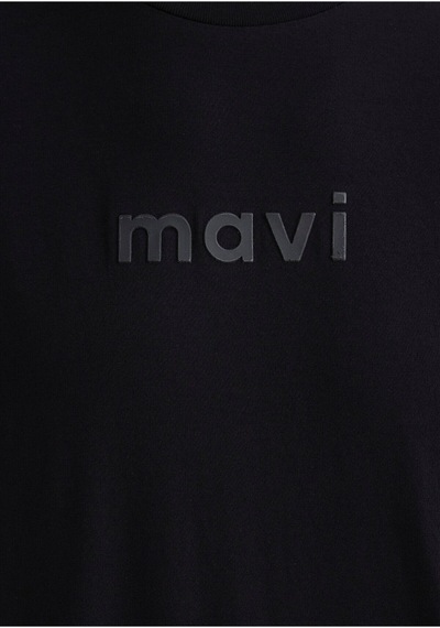 Mavi Erkek Mavi Baskılı Tişört Siyah 0612732-900 Siyah